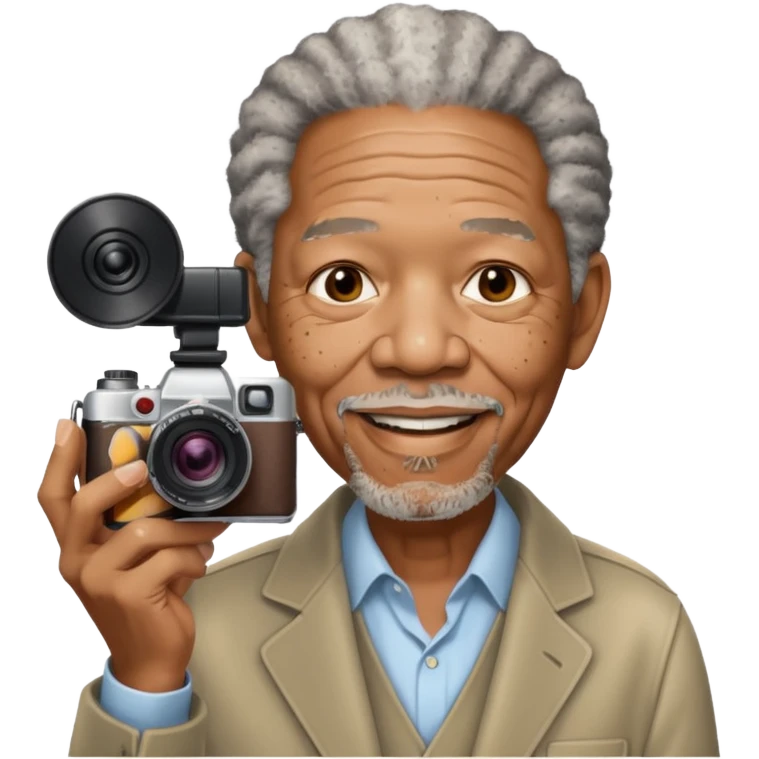 morgan freeman with camera emoji