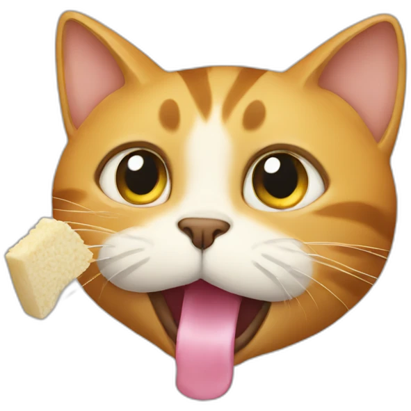 cat eats emoji
