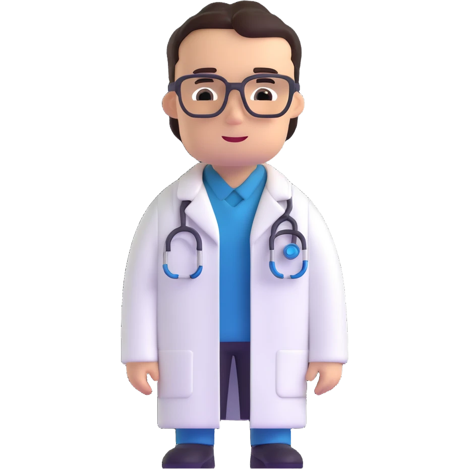 doctor with lab coat emoji
