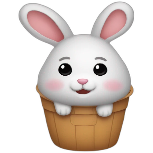 Un concombre sur un lapin emoji