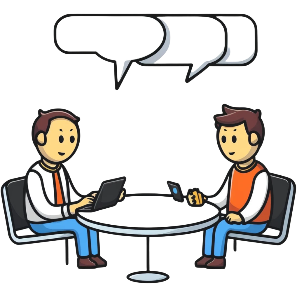 people chatting together in a digital group conversation emoji