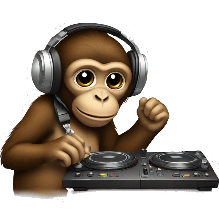 Monkey djing emoji