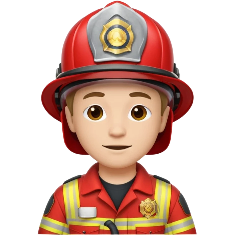 firefighter, red outfit emoji