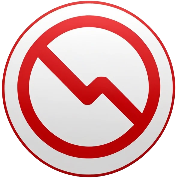 no entry sign with red circle and line emoji