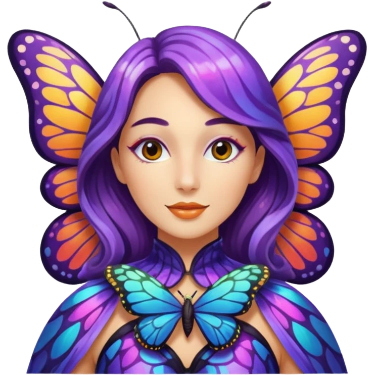 the miss  pageant butterfly lady emoji