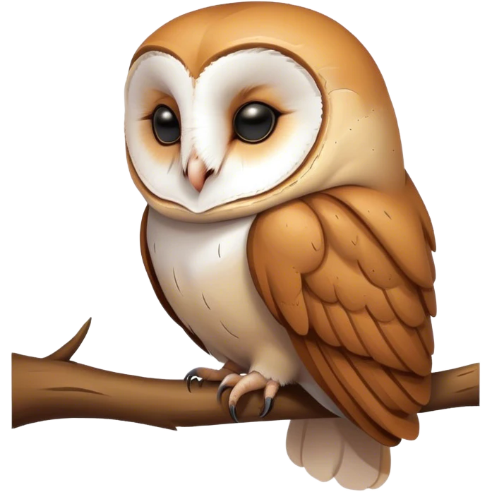 A sleeping barn owl emoji