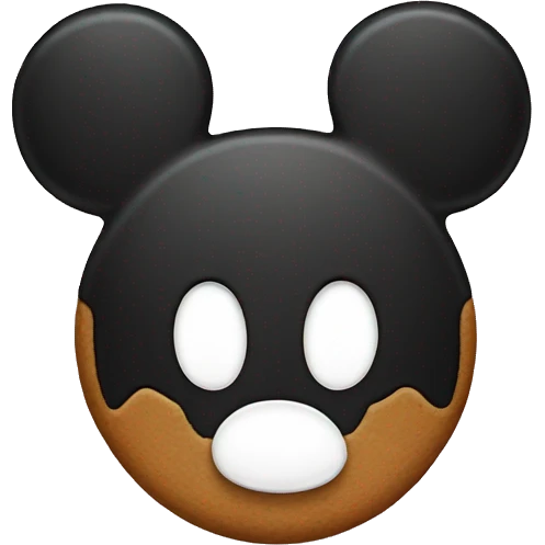 gingerbread cookie wearing mickey mouse ears emoji