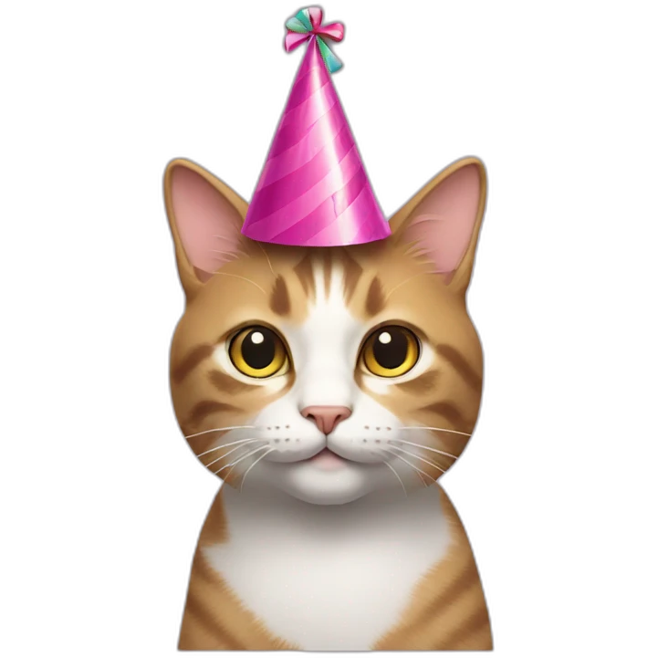 Cat with a party hat emoji