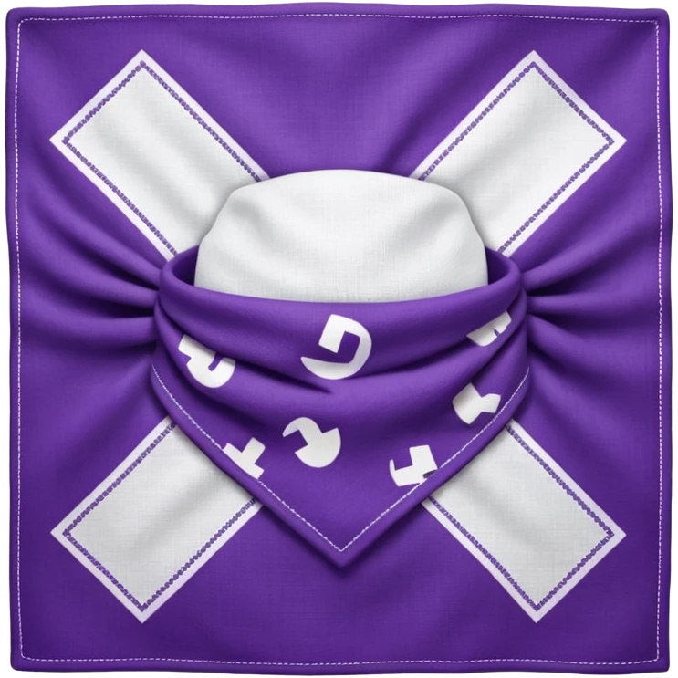 purple "plus" emoji bandana  emoji