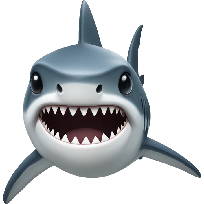 Shark with black eyes staring at your soul emoji