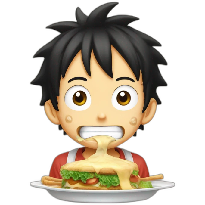 Luffy qui mange emoji