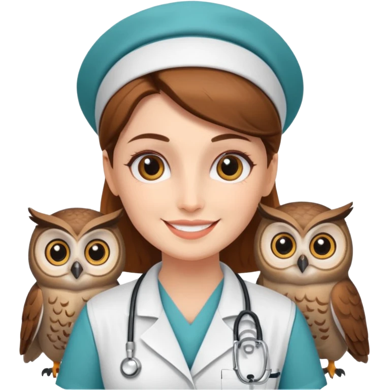 Krankenschwester mit Uhu emoji