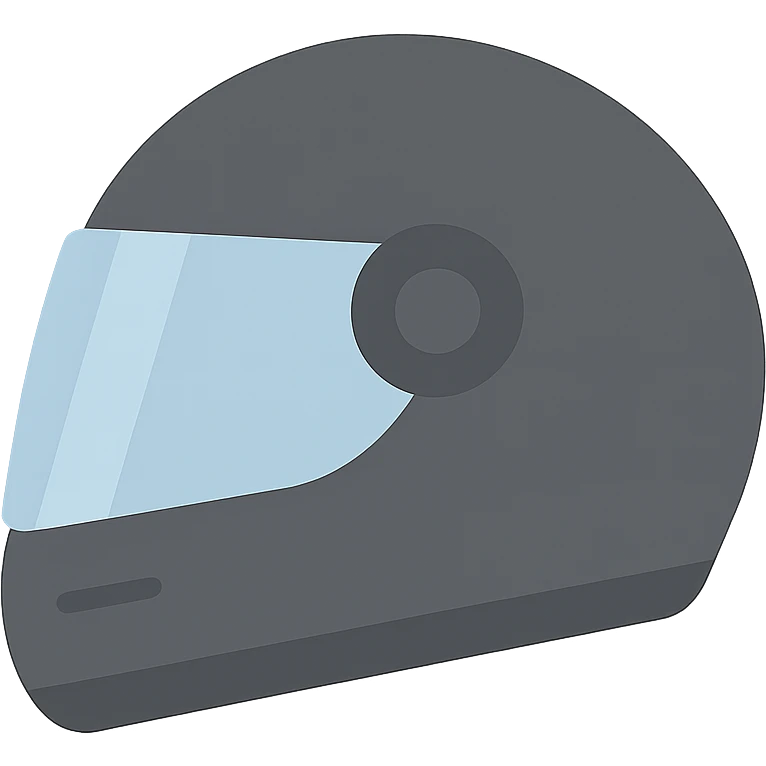 flat design style motorcycle helmet emoji