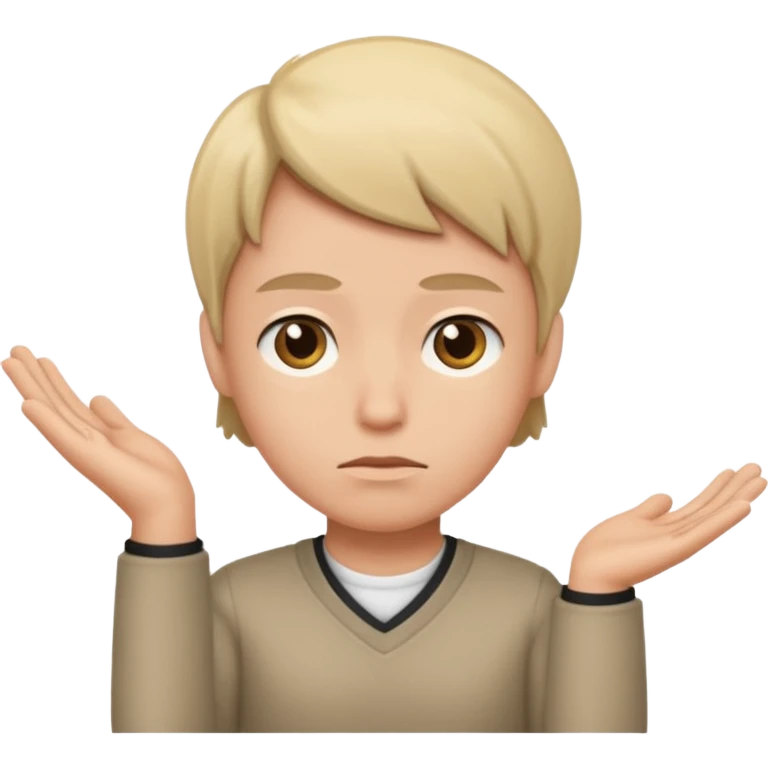 Shoulder shurgging emoji with questioning face emoji