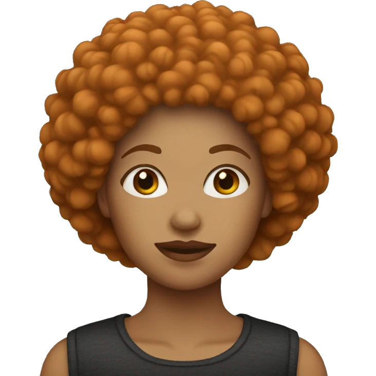 woman with ginger Afro emoji