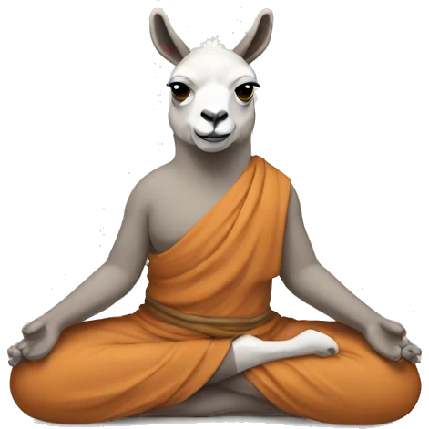 lama qui fait du yoga emoji
