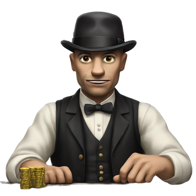 Peaky Blinders plays poker emoji