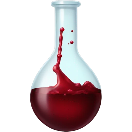 A chemical flask with blood inside emoji