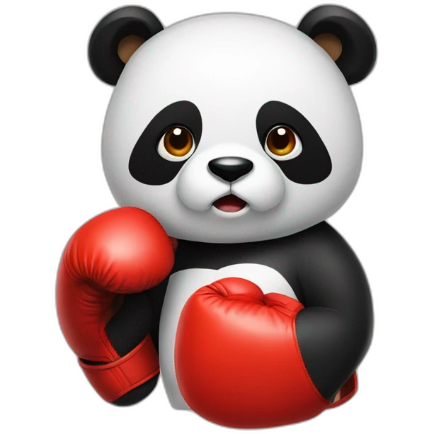 Panda with boxing gloves emoji
