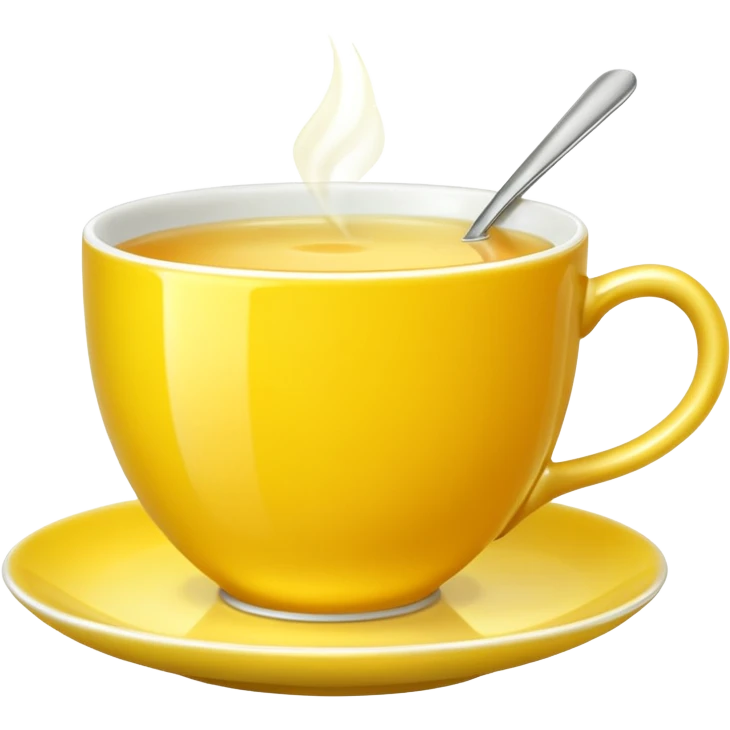Yellow lemon tea cup emoji