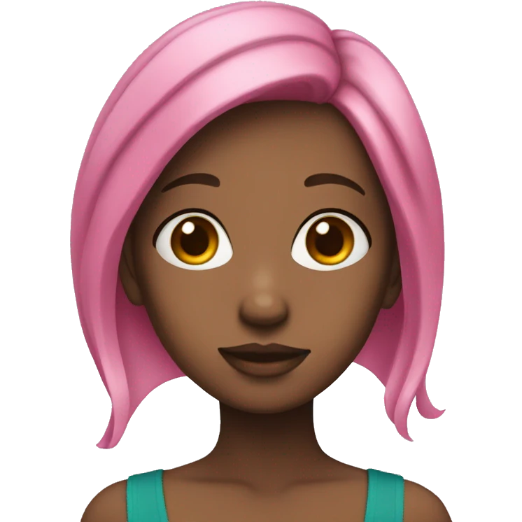 girl with teal and pink hair  emoji