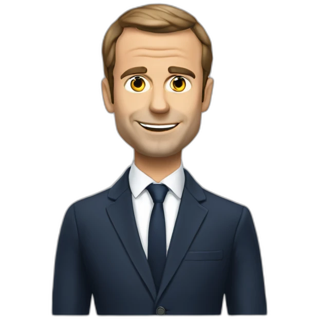 Macron marque un but emoji