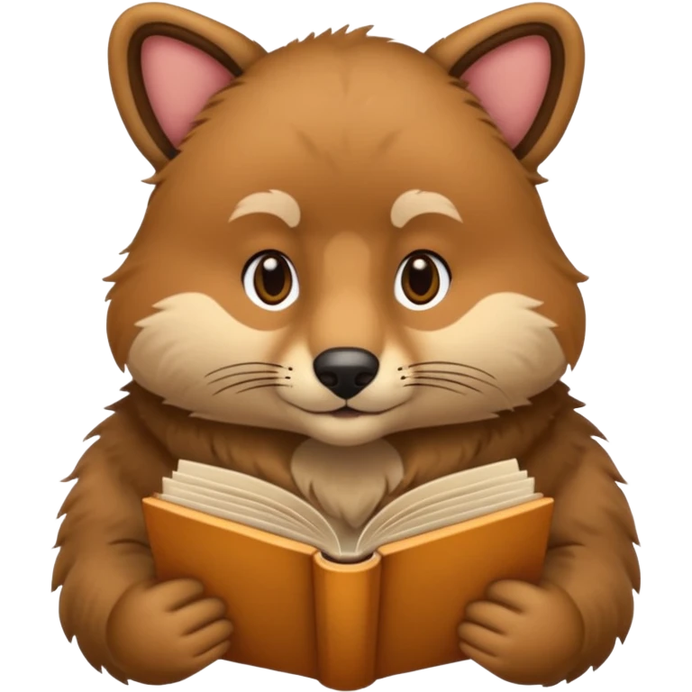 animal reading books emoji