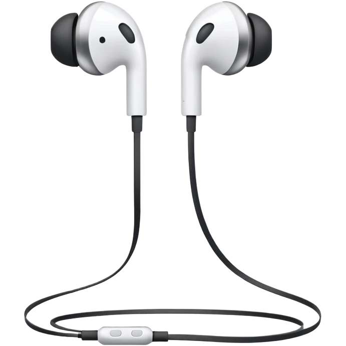 EarPods headphones, white emoji