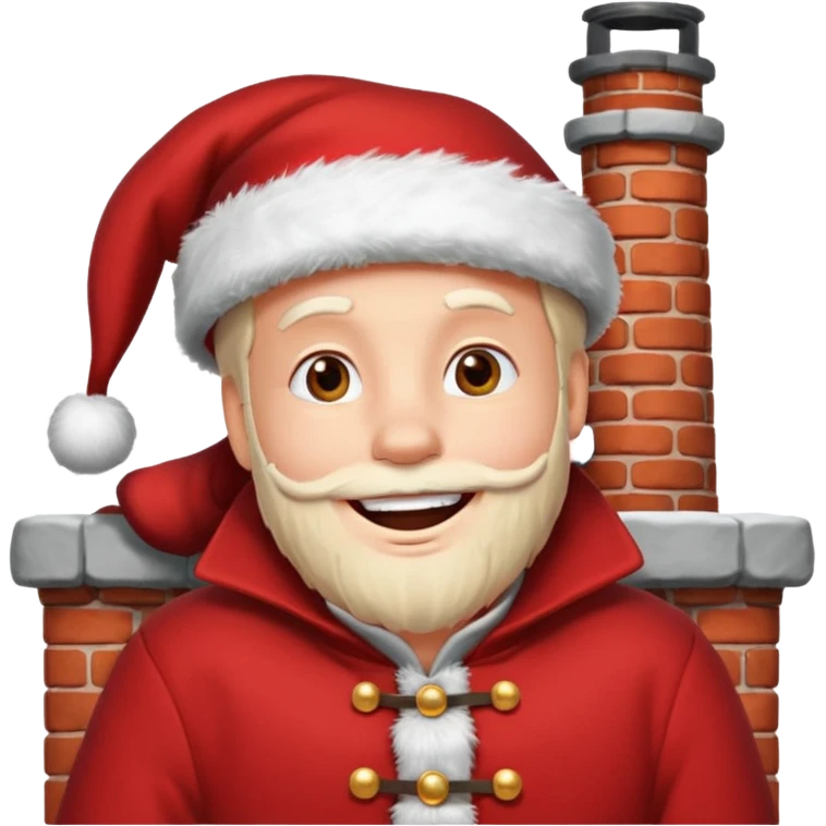 Cristmas male lie down on a chimney emoji