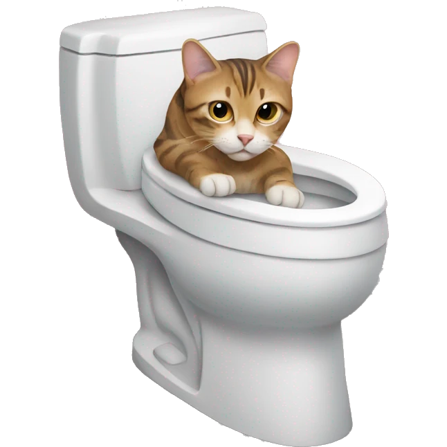 Cat on the toilet emoji
