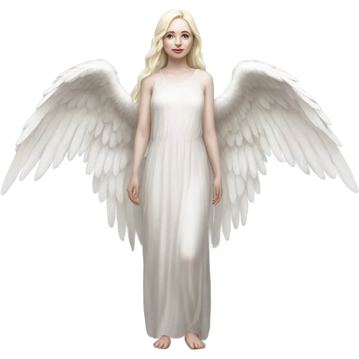 Hyper Realistic pale angel full body  emoji