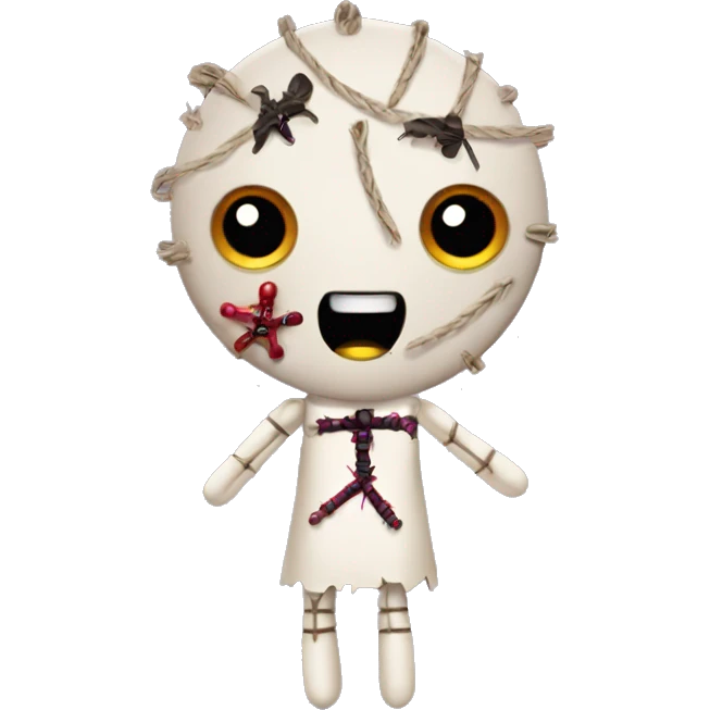 Voodoo doll with pins emoji