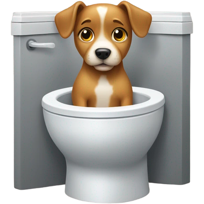 Dog in a toilet emoji