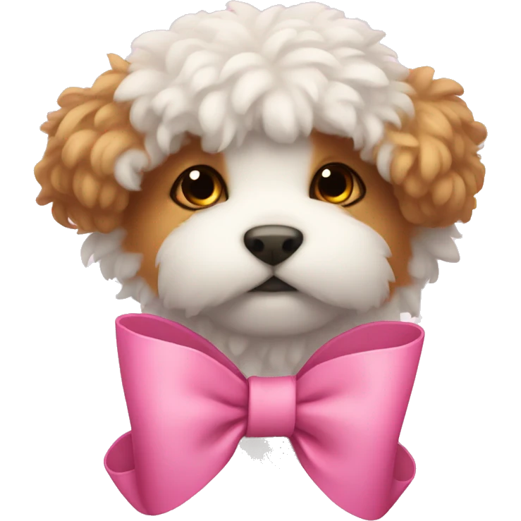 fluffy pink bow emoji