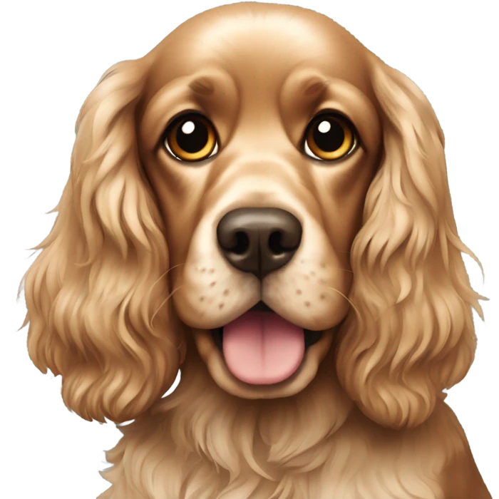 sitting cocker spaniel emoji