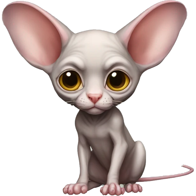Cool Bat-Sphynx-Rat-Mouse-Rodent-Hybrid full body emoji