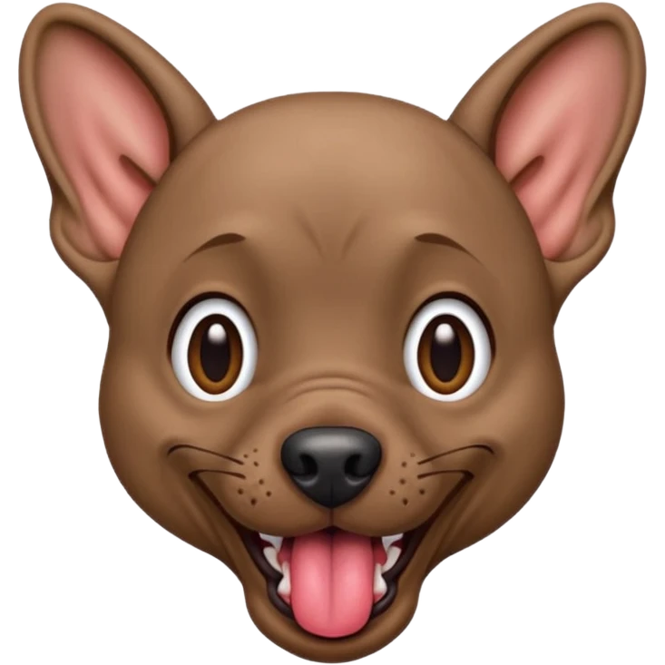 Xoloitzcuintle Dog derpy expression with tongue sticking out emoji