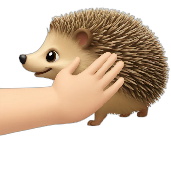 hedgehog high five emoji