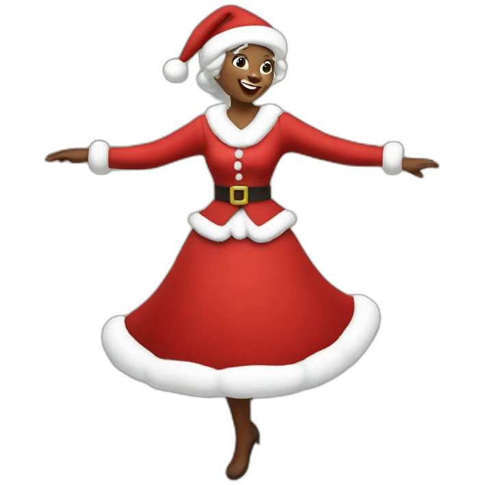 mrs santa claus dancing emoji