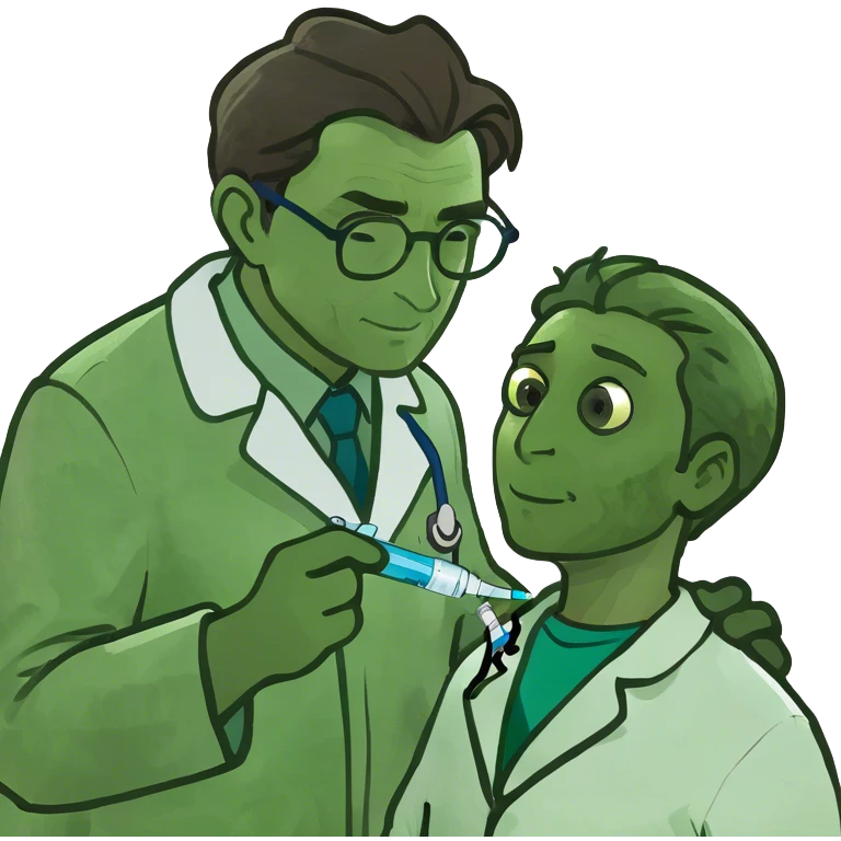 doctor doing injections on a patient  emoji