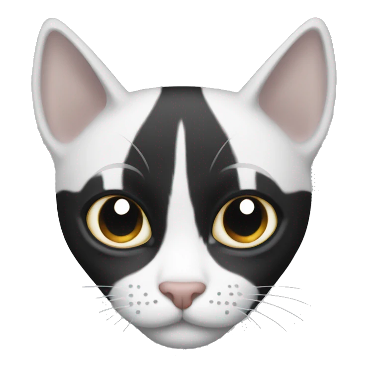 Gato blanco y negro emoji