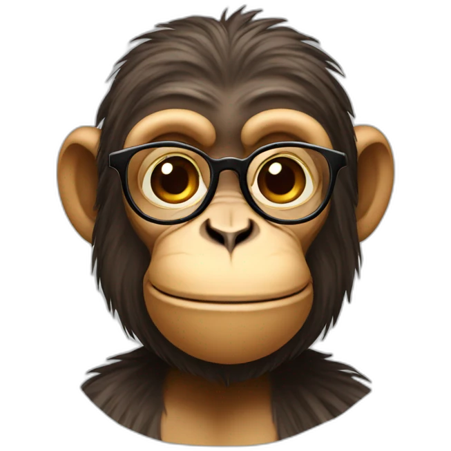 monkey with glasses emoji