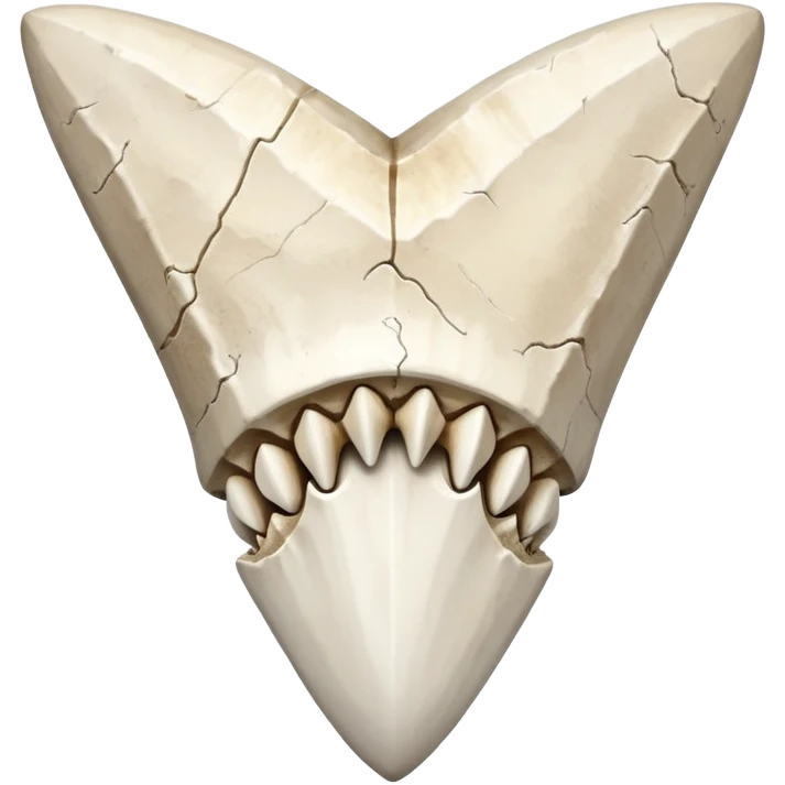 Realistic Shark tooth bone fossil emoji