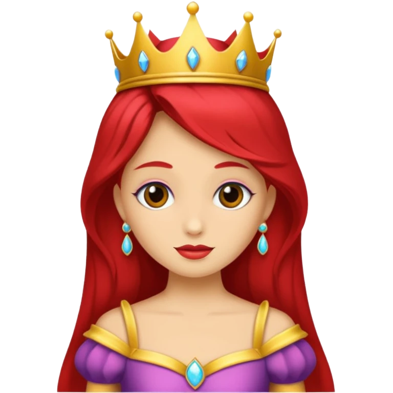 Creame una princesa con el pelo rojo emoji