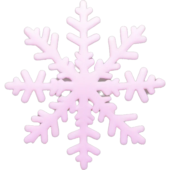 pastel pink snowflake  emoji