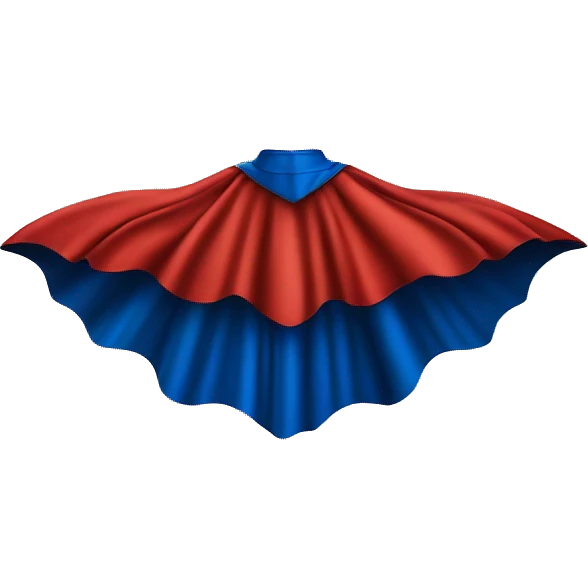 Superman cape alone from behind emoji