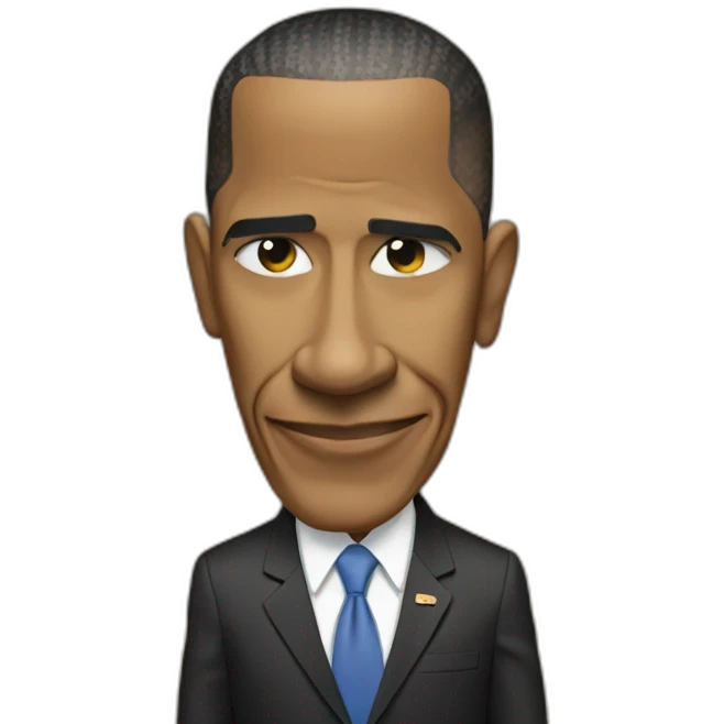 Barrack Obama with chicken emoji