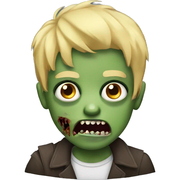 boy zombie with blonde hair emoji