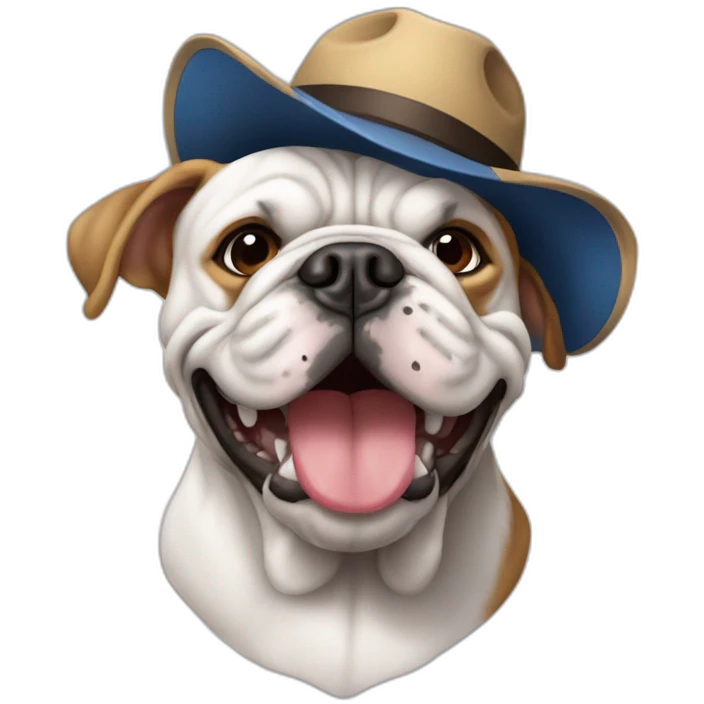 Bulldog de boné emoji