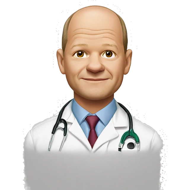olaf scholz photorealistic as a caregiver emoji